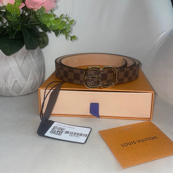 ❌SOLD❌ New Louis Vuitton Women’s Mini Damier Ebene 25MM Belt Size 90❣️ - Picture 13 of 15
